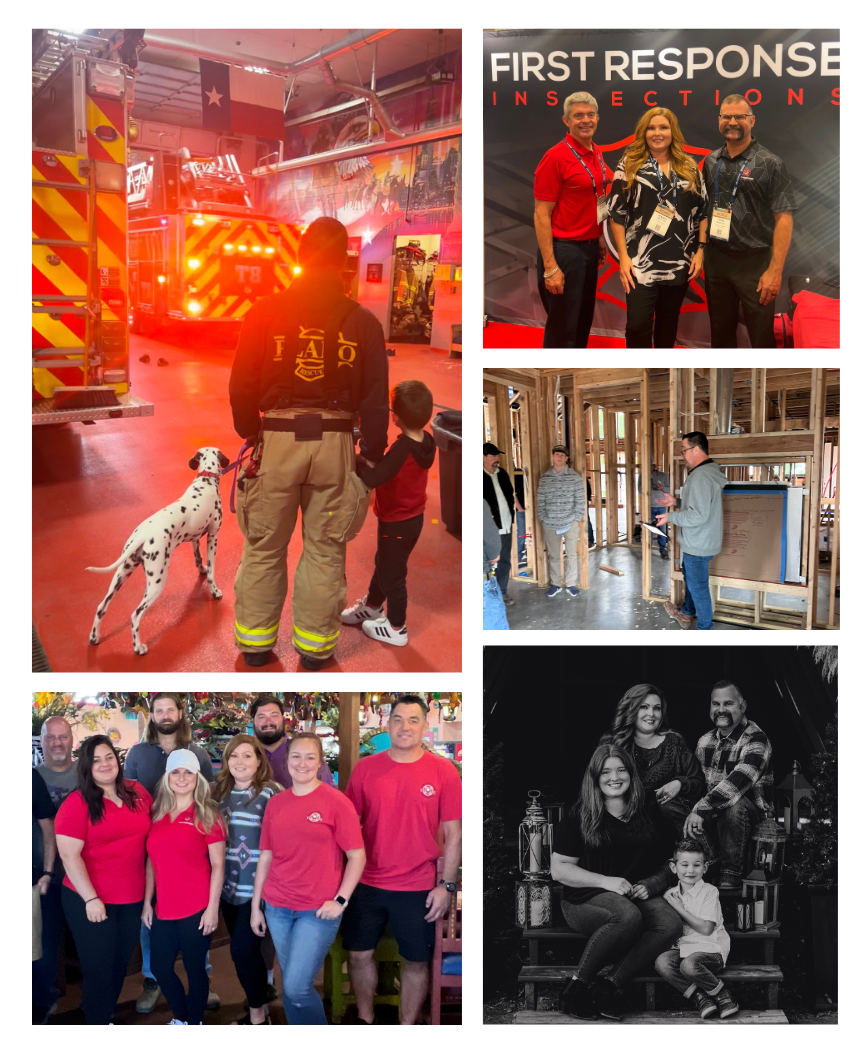 Collage of inspections and services